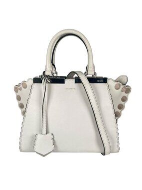 Fendi Mini Petite 3 Jours Handbag Leather White